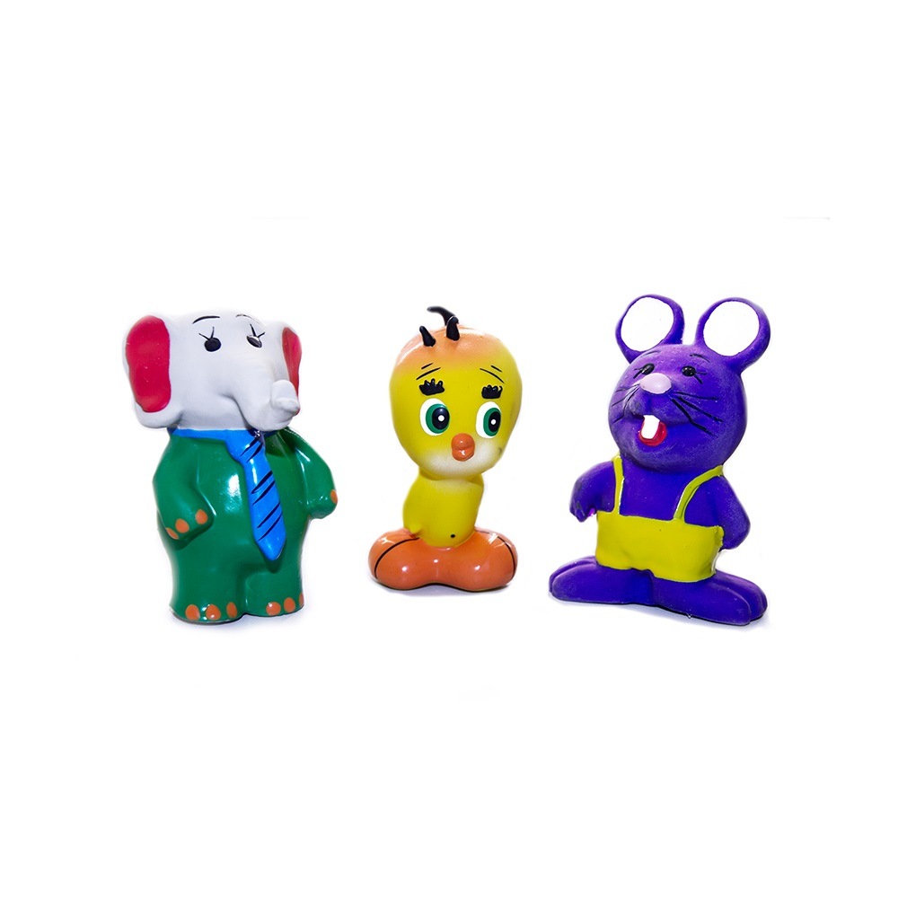 

Игрушка-пищалка для собак Beeztees , разноцветный, 8 см, 3 шт