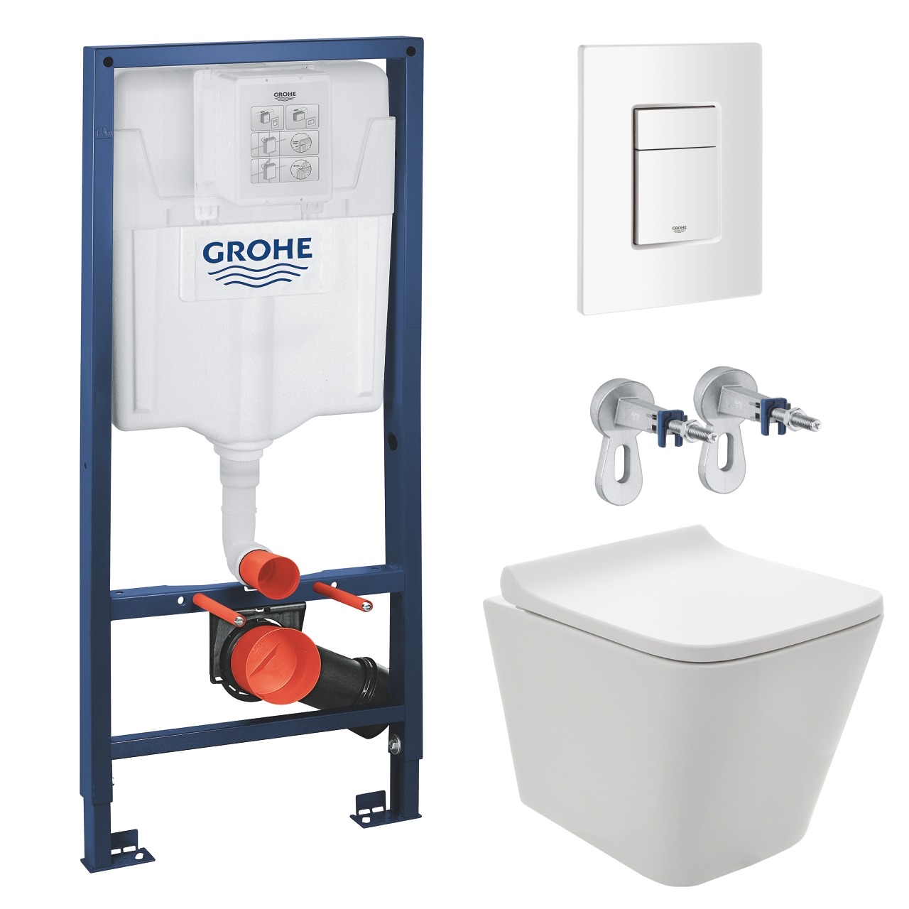 Комплект инсталляции GROHE с унитазом Aquatek МИЯ и сиденьем с микролифтом (NW0160/S) 600018651708