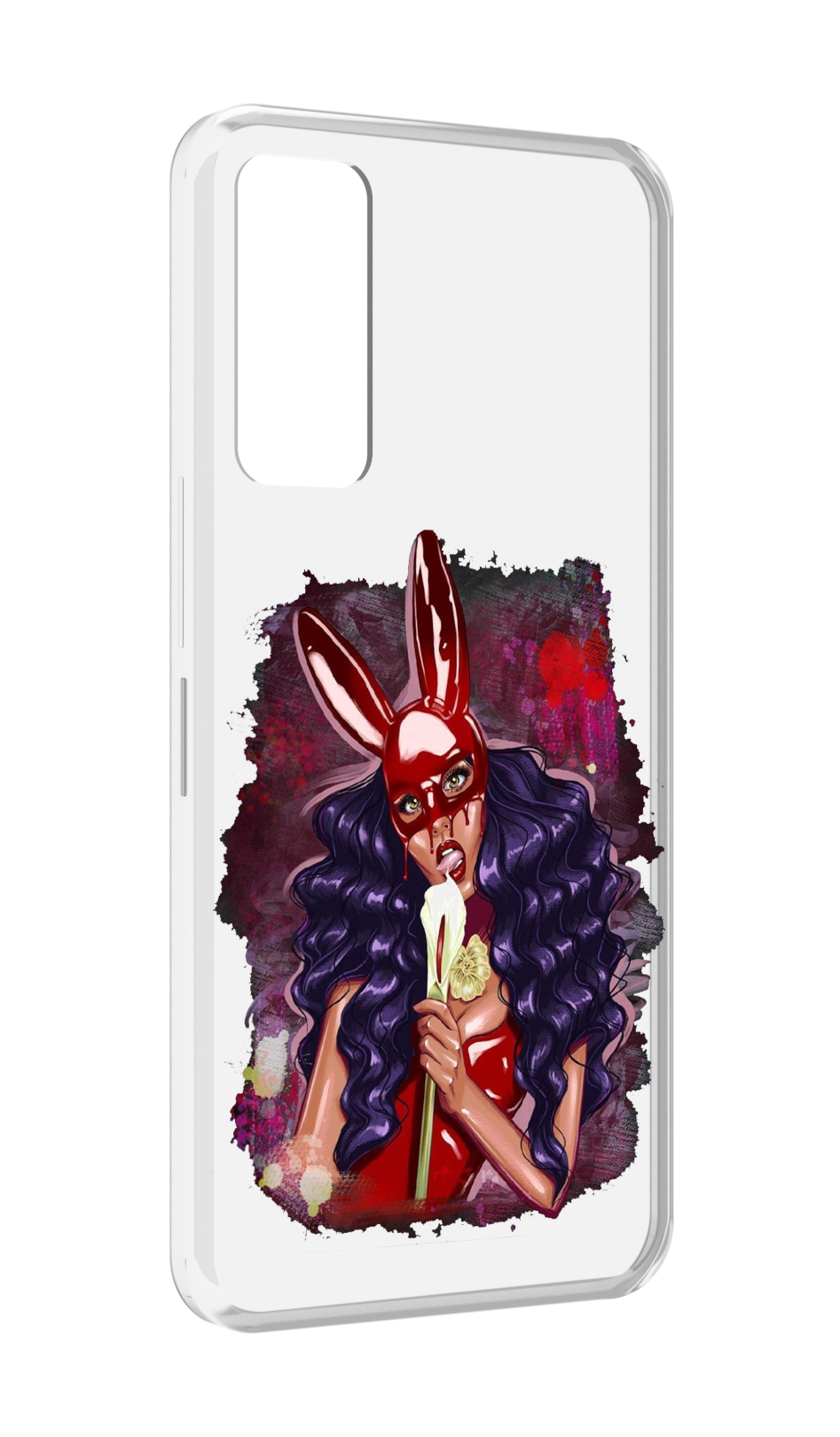 

Чехол MyPads девушка-с-текучей-маской женский для TCL 30 / TCL 30 5G / TCL 30+ plus, Прозрачный, Tocco