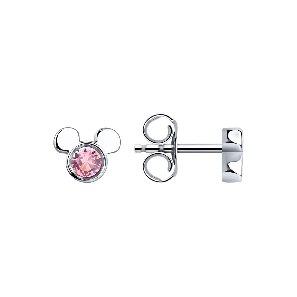 

Серьги-пусеты из серебра SOKOLOV 94024252, фианит, 94024252