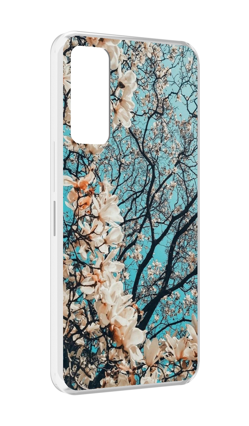 

Чехол MyPads дерево-с-цветочками для TCL 30 / TCL 30 5G / TCL 30+ plus, Прозрачный, Tocco