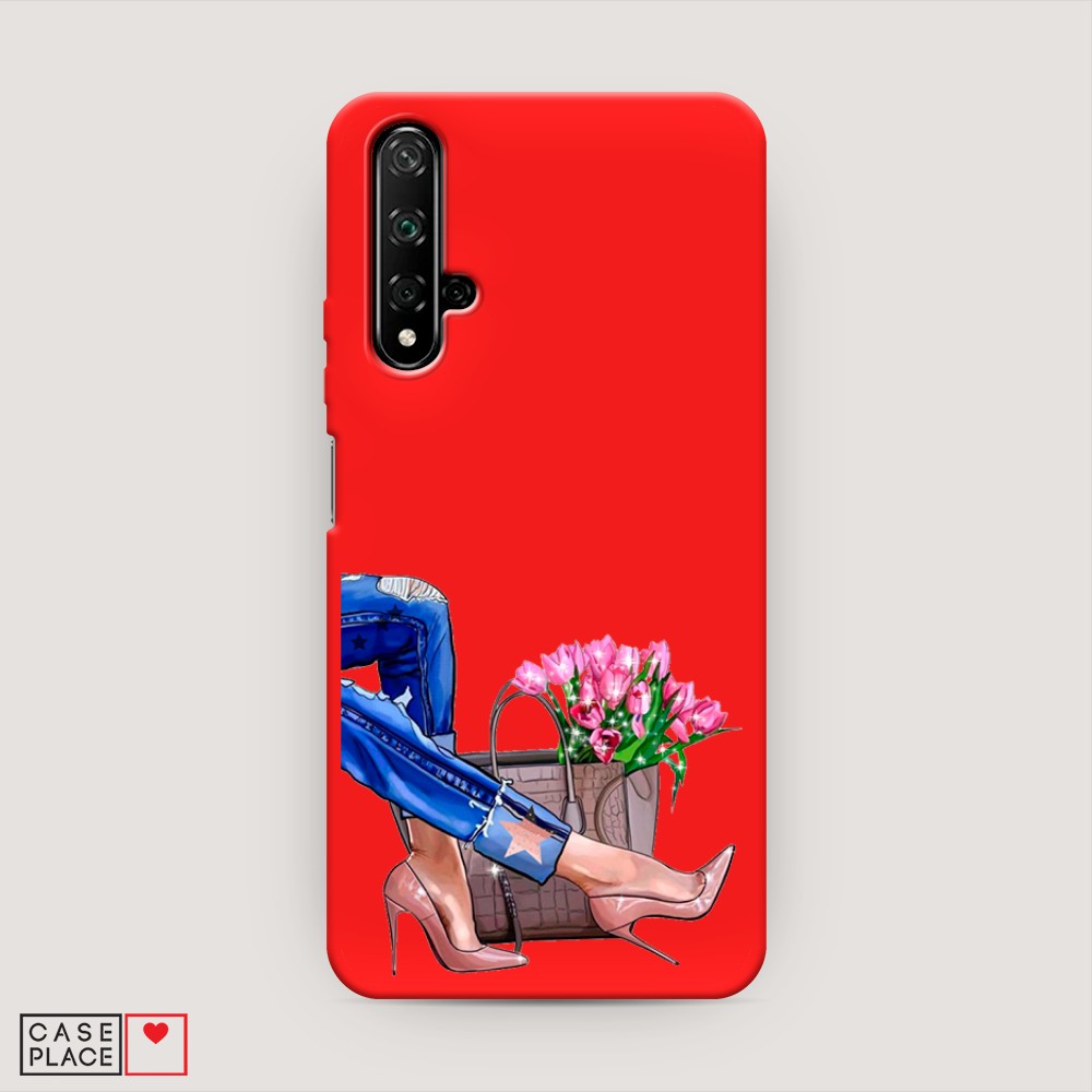 фото Матовый силиконовый чехол "звездочки графика белая" на honor 7x awog