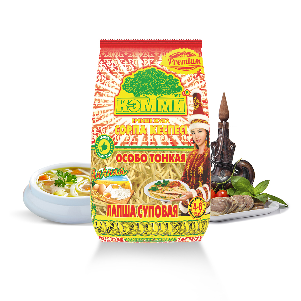 Макаронные изделия Кэмми Premium Лапша суповая яичная особо тонкая 200 г