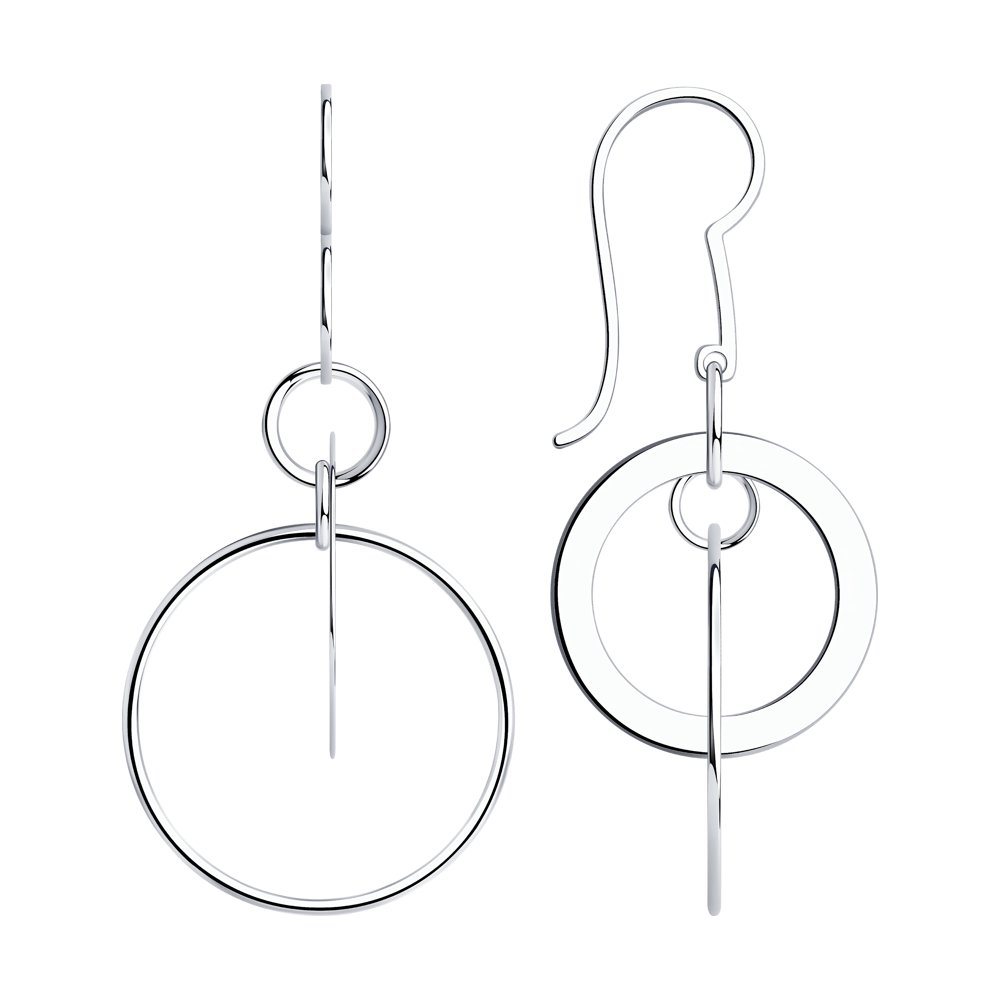

Серьги женские из серебра SOKOLOV 94024341, без вставки, 94024341