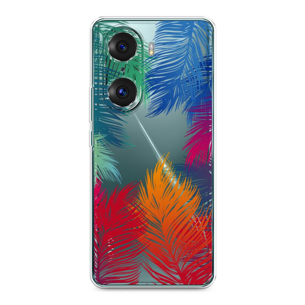 фото Чехол awog "рамка из перьев" для honor 60 pro