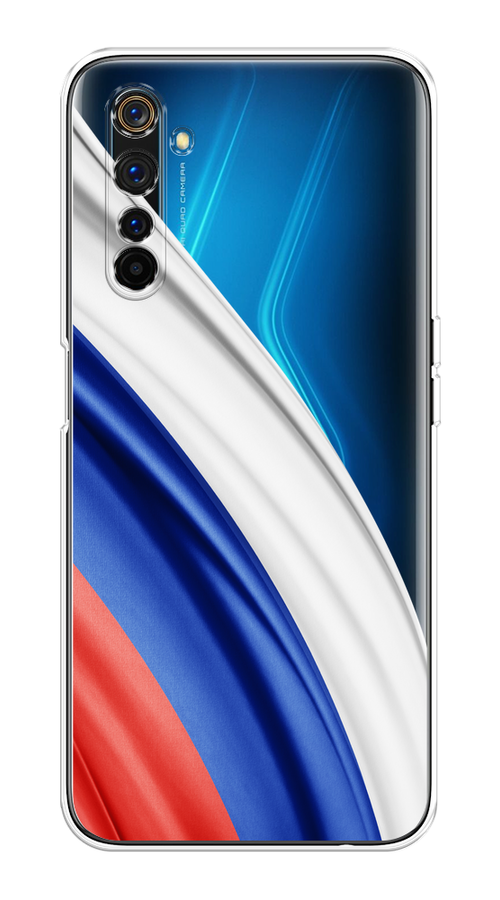 

Чехол на Realme 6 Pro "Флаг России уголок", Белый;синий;красный;прозрачный, 252850-1