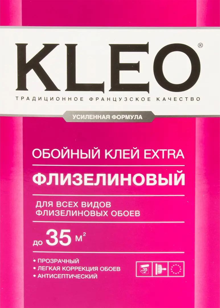 Клей для флизелиновых обоев Kleo Extra, 35 м? клей для фотообоев kleo