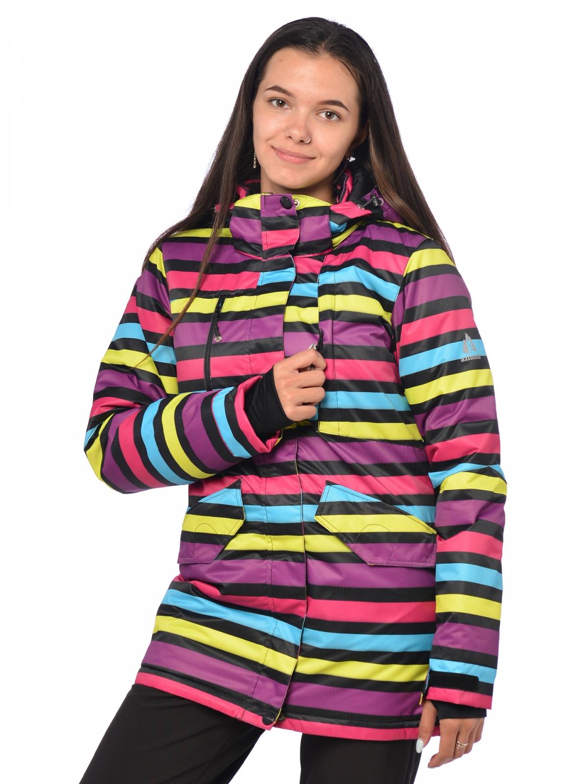 Горнолыжная куртка женская AZIMUTH 16202K размер 48, желтый, фиолетовый