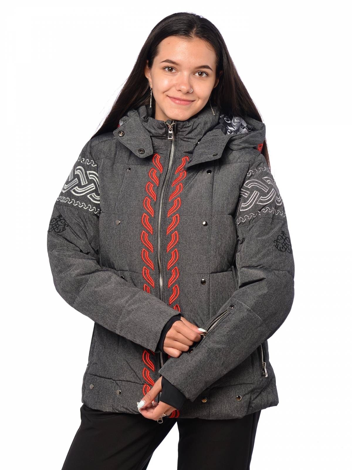 Горнолыжная куртка женская FUN ROCKET 16210К размер 42, серый