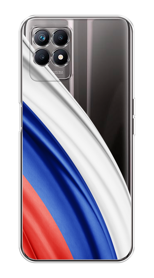 

Чехол на Realme 8i "Флаг России уголок", Белый;синий;красный;прозрачный, 257350-1