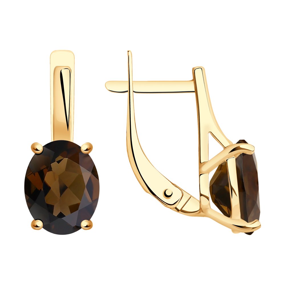

Серьги из красного золота SOKOLOV 727961, раухтопаз, 727961