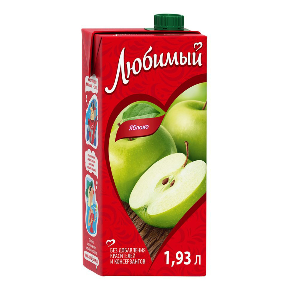 

Нектар Любимый яблочный 1,93 л