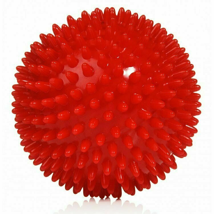 фото Мяч массажный, арт. l0109, диам. 9 см, поливинилхлорид, красный made in russia