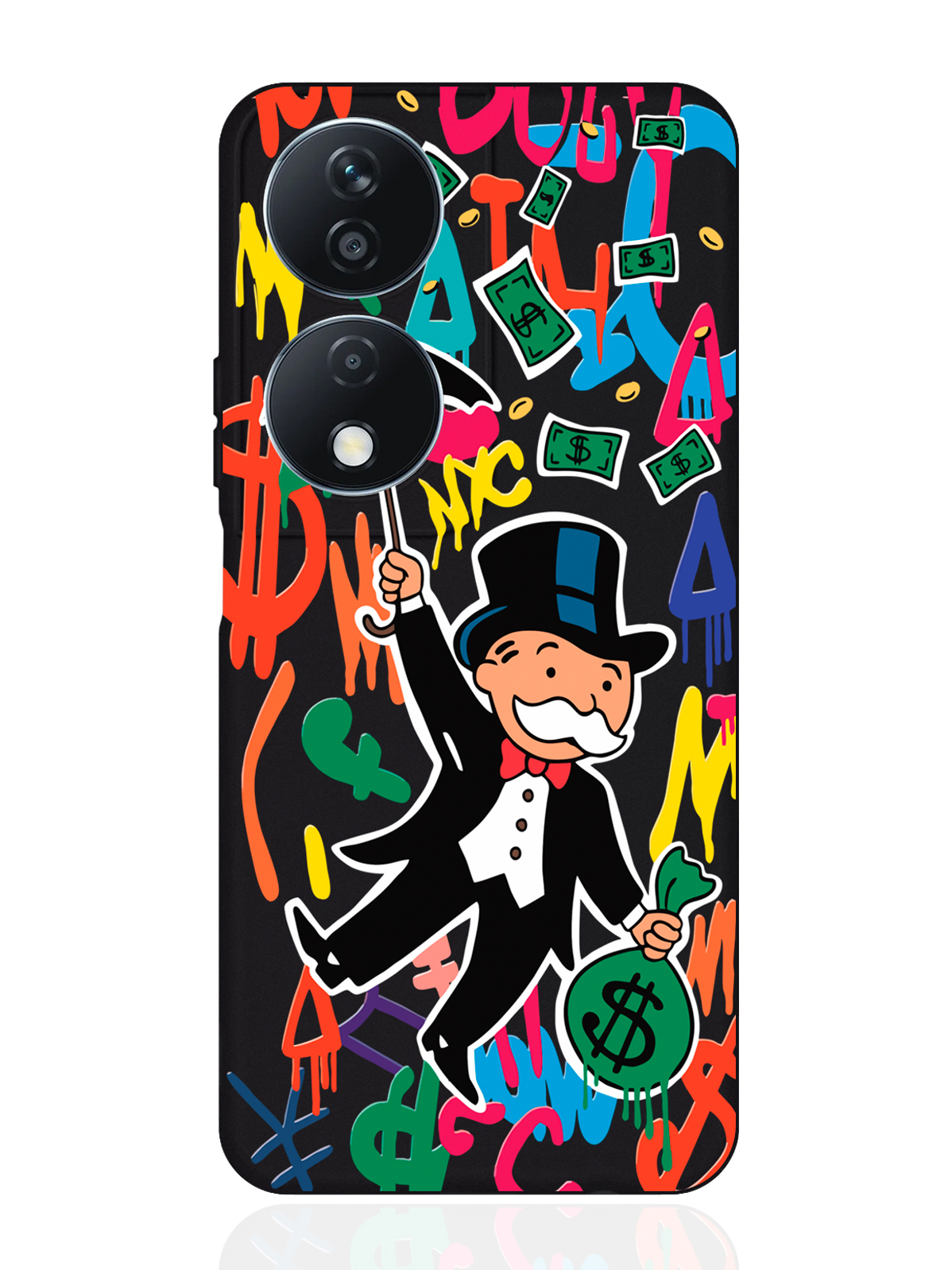 

Чехол для смартфона Honor X7b черный силиконовый Rich uncle PennyBags, Оранжевый;черный, Honor