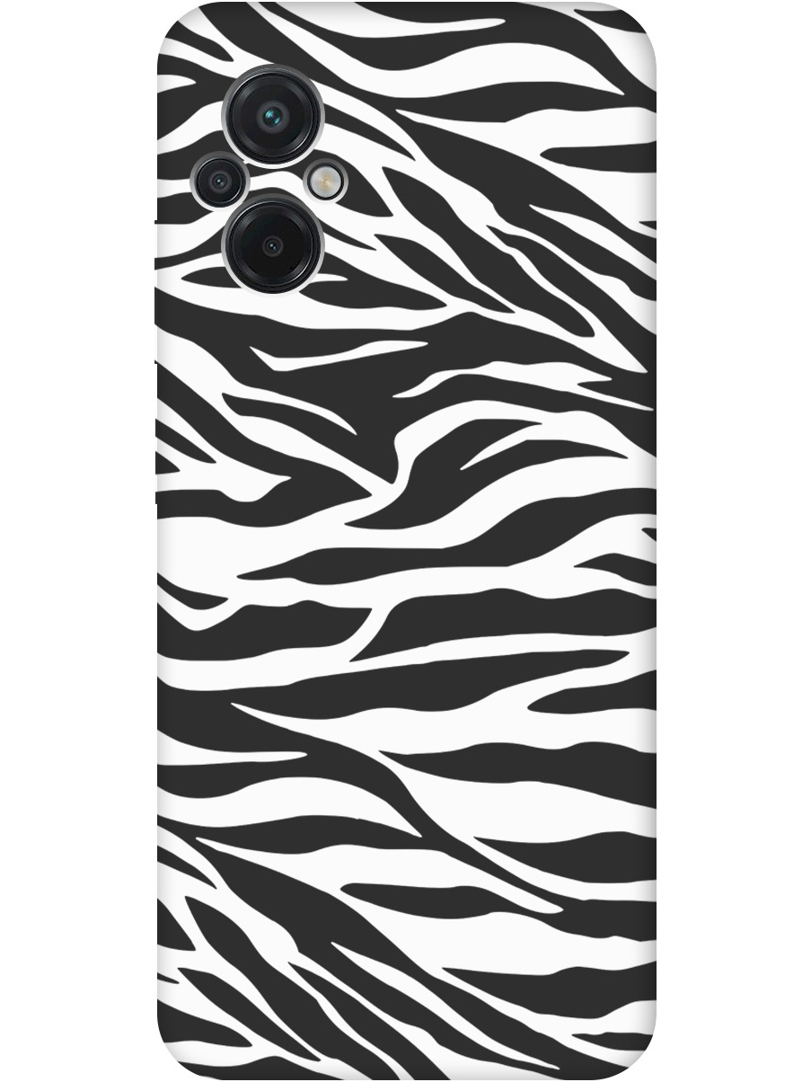 

Силиконовый чехол на Xiaomi Poco M5 с рисунком "Паттерн зебры" Soft Touch черный, 20000939