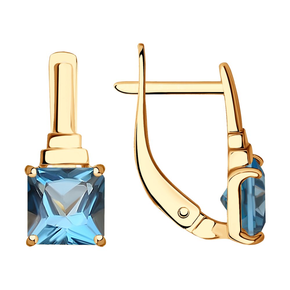

Серьги из красного золота SOKOLOV 728025, топаз, 728025