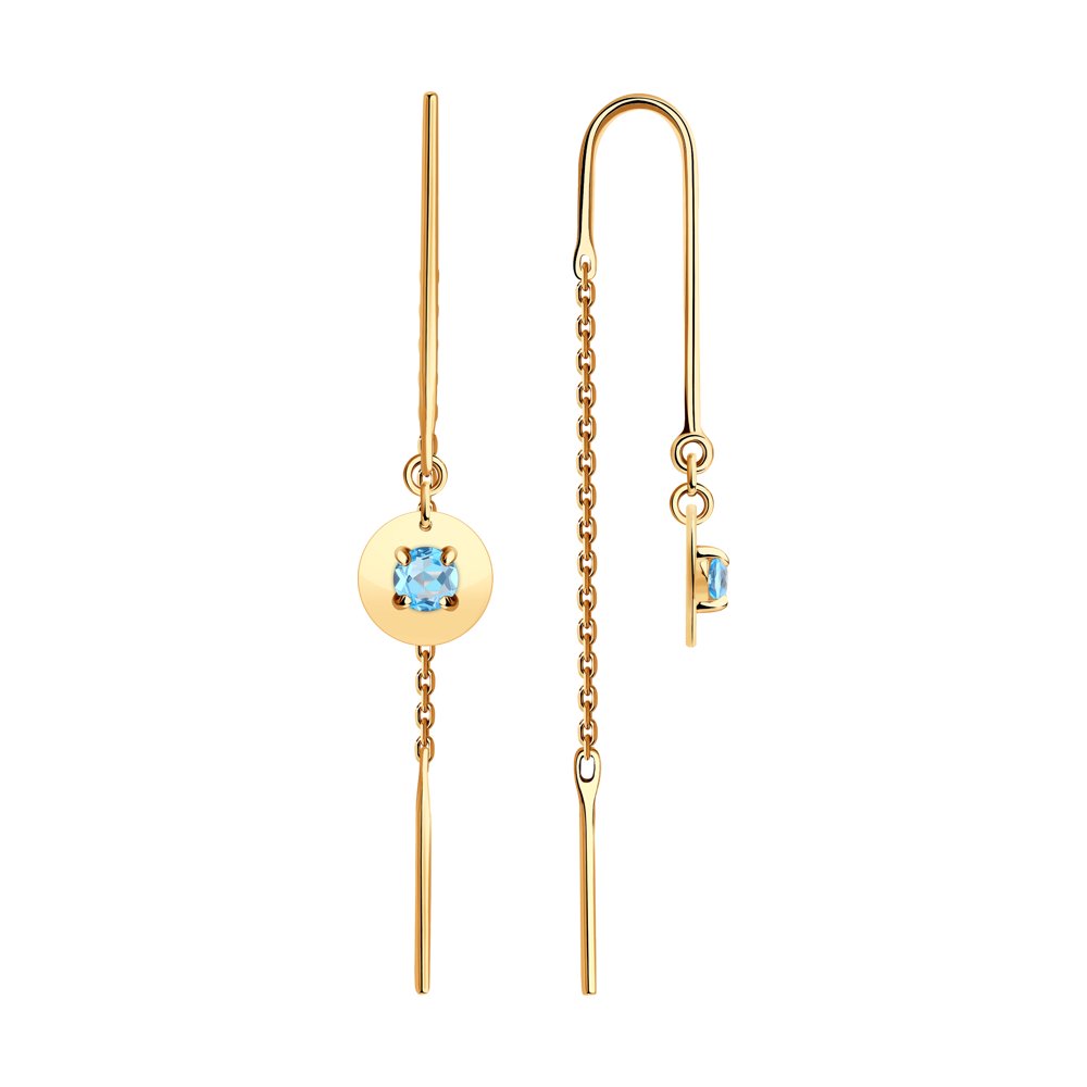 

Серьги из красного золота с топазами SOKOLOV 727576, 727576