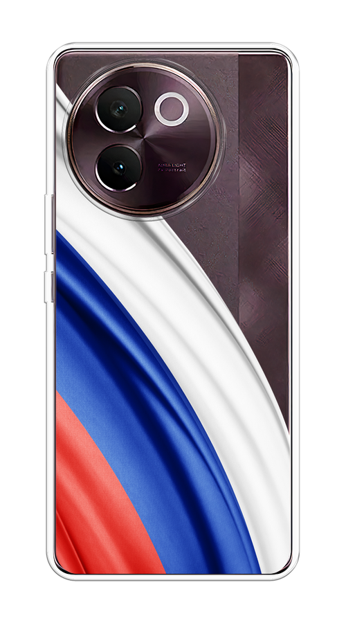 

Чехол на Vivo V30e "Флаг России уголок", Белый;синий;красный;прозрачный, 2610550-1
