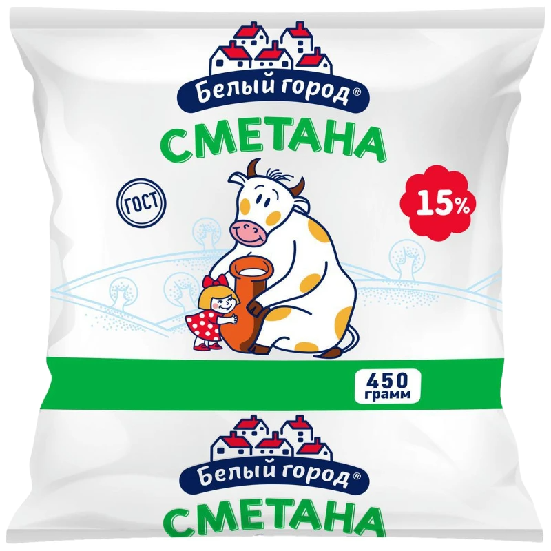 

Сметана Белый Город 15% 450 г
