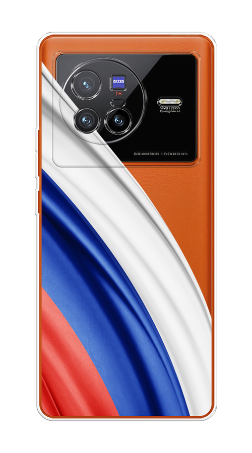 

Чехол на Vivo X80 "Флаг России уголок", Белый;синий;красный;прозрачный, 266550-1