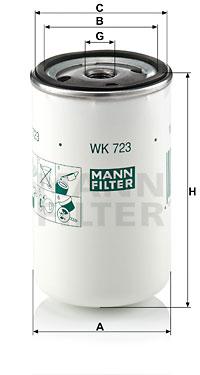 

Фильтр топливный MANN-FILTER WK723, WK723