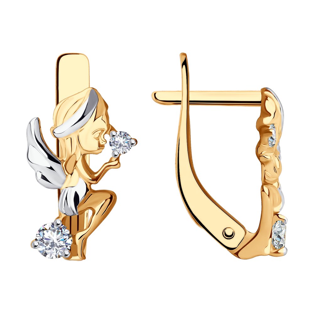 

Серьги из красного золота с фианитом SOKOLOV 029597, 029597