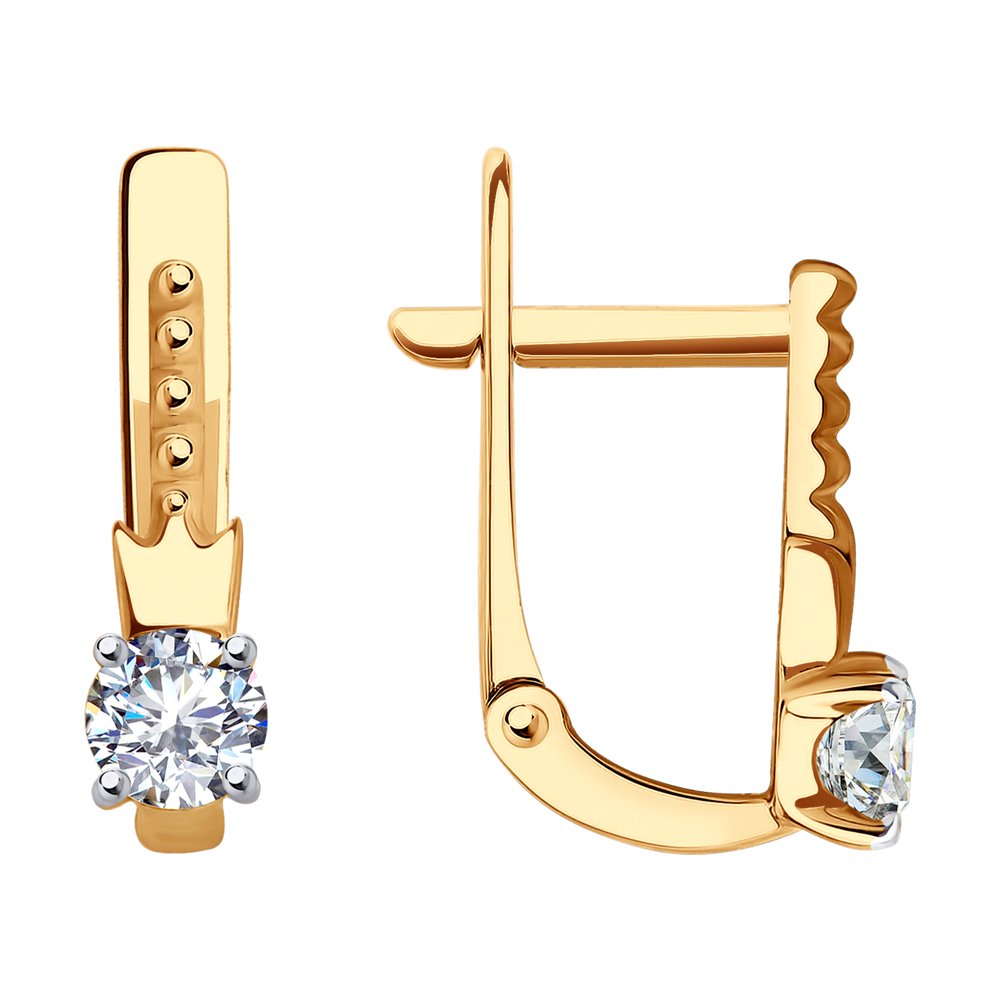 

Серьги из красного золота SOKOLOV 029671, фианит, 029671