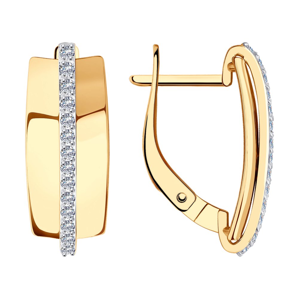 

Серьги из красного золота SOKOLOV 029359, фианит, 029359
