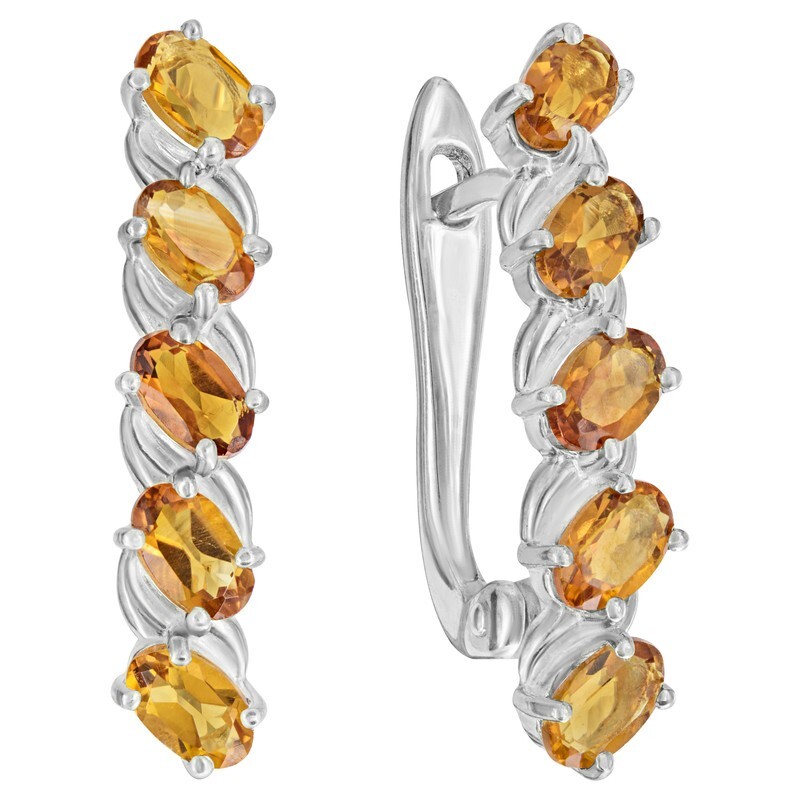 

Серьги из серебра с цитрином LAZURIT-ONLINE 8515WR, 8515WR