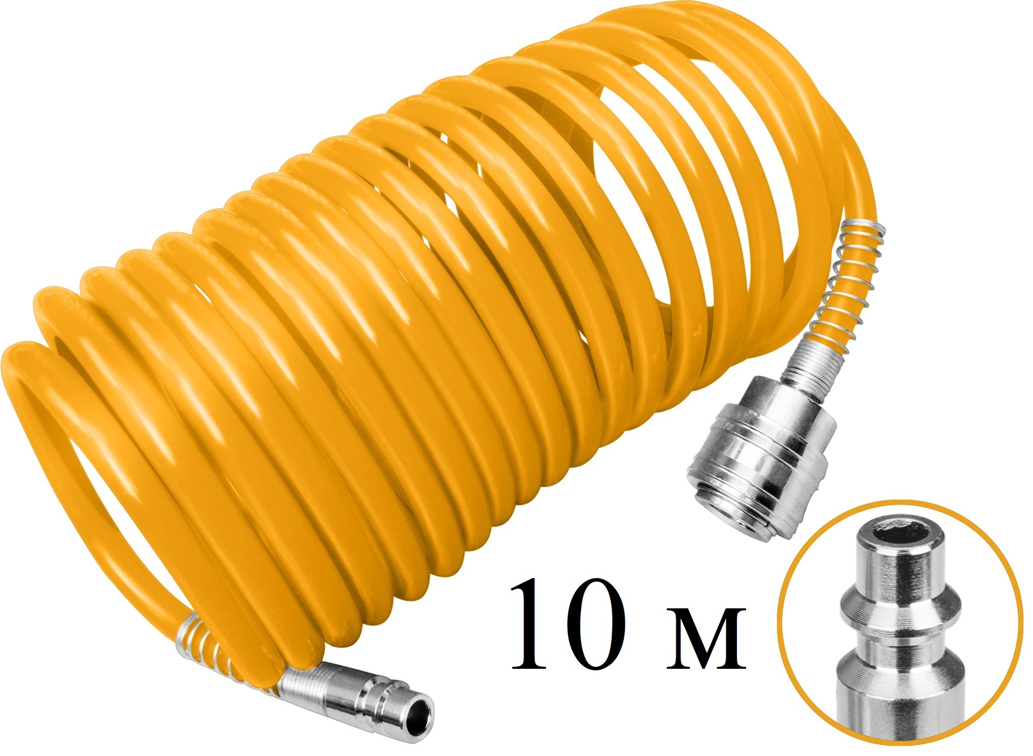 Шланг для компрессора спиральный INGCO AH1101 шланг для компрессора спиральный pegas pneumatic 4921 5x8 15 м