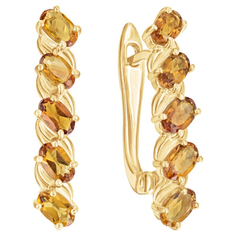 

Серьги из серебра с цитрином LAZURIT-ONLINE 8515YG, 8515YG