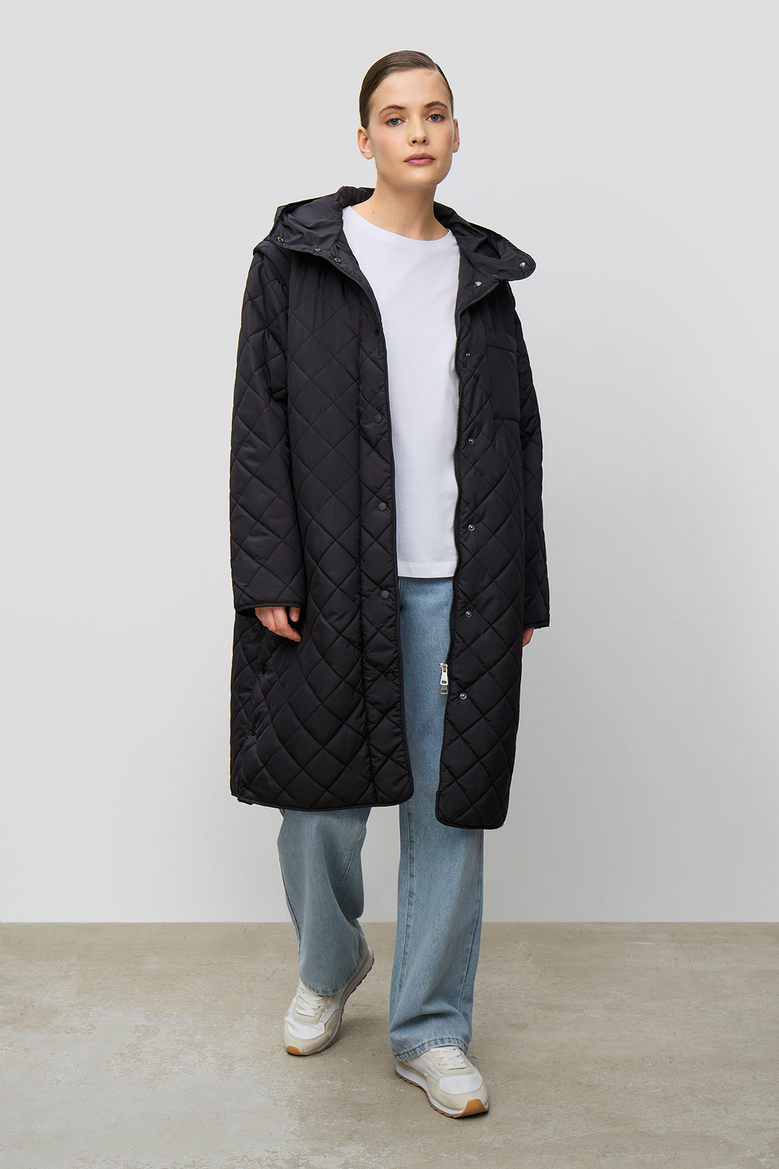

Пальто женское Baon B0323002 черное 2XL, B0323002