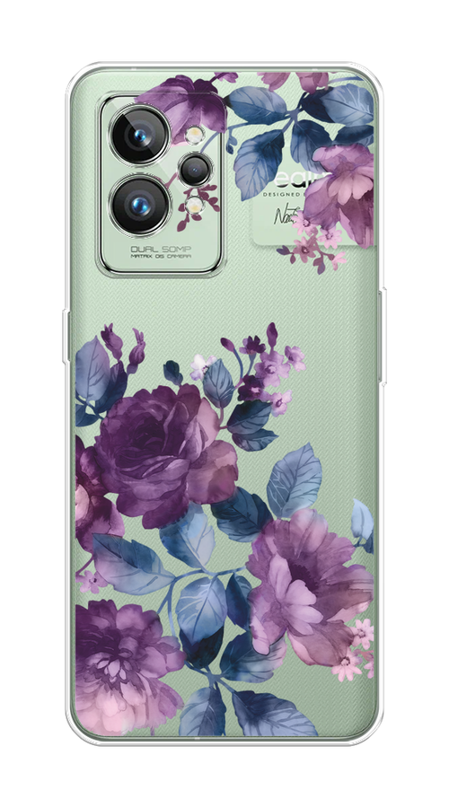 

Чехол на Realme GT 2 Pro "Purple Blossoms", Синий;фиолетовый, 258650-1