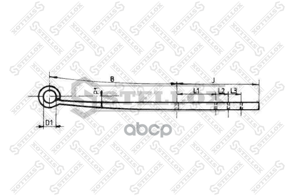 

84-55611-Sx_Полурессора Однолистов. 1/48X100X48 580+300/200/70 S30/-- Bpw Stellox 8455611