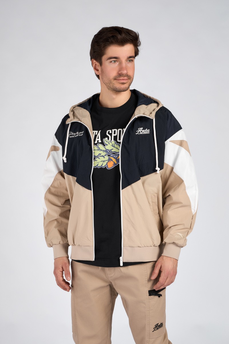 Ветровка мужская Anta 852418612 Vintage sports бежевая L Китай бежевый