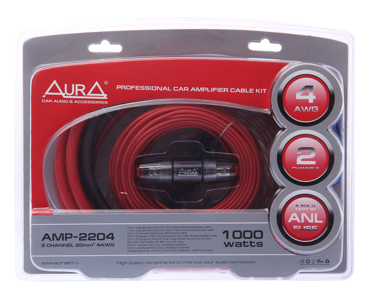 

Набор для установки усилителя AURA AMP-2204, AMP-2204