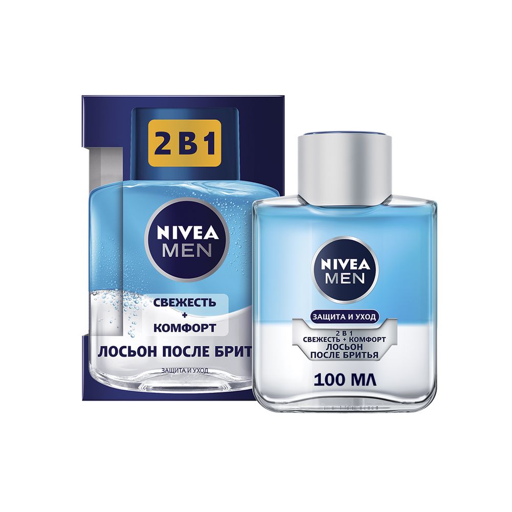 фото Лосьон после бритья nivea 2 в 1 защита и уход 100 мл