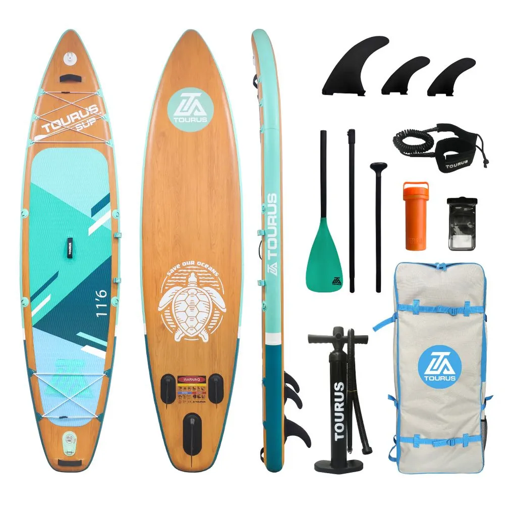 Надувная серфинг доска SUP board TOURUS 11.6 VOYAGER 2023 (350х84х15 см) полный комплект