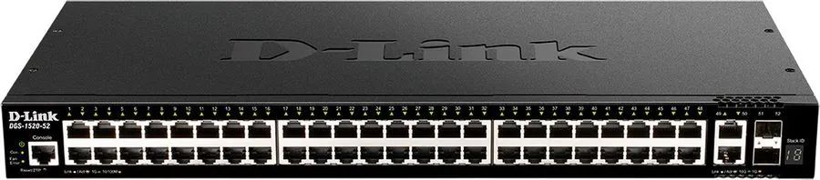 

Коммутатор D-Link DGS-1520-52/A1A DGS-1520-52/A1A черный, DGS-1520-52/A1A