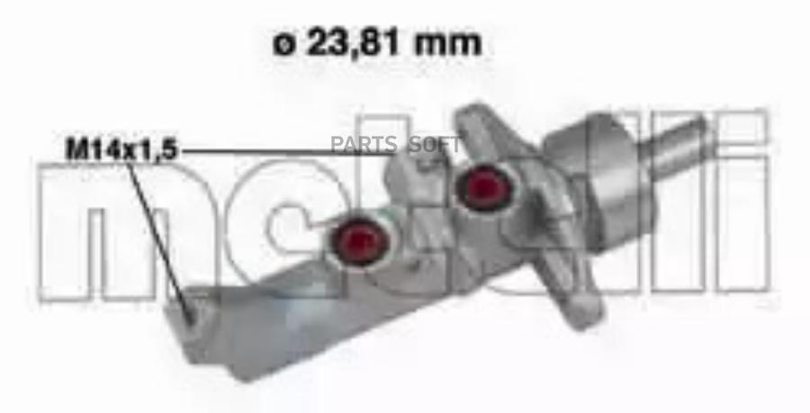 

Главный тормозной цилиндр (23 81mm)