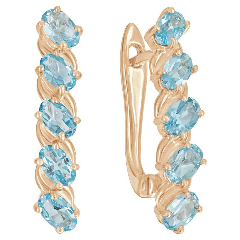 

Серьги из серебра с топазом LAZURIT-ONLINE 8516PG, 8516PG