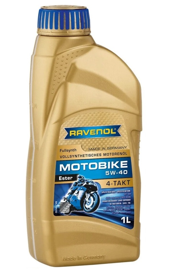 фото Моторное масло 5w-40 1л motobike 4-t ester (синтетика) ravenol 1171102001