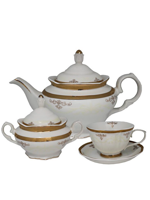 

Чайный сервиз 16 предметов Lenardi 250 мл 181-077, Белый