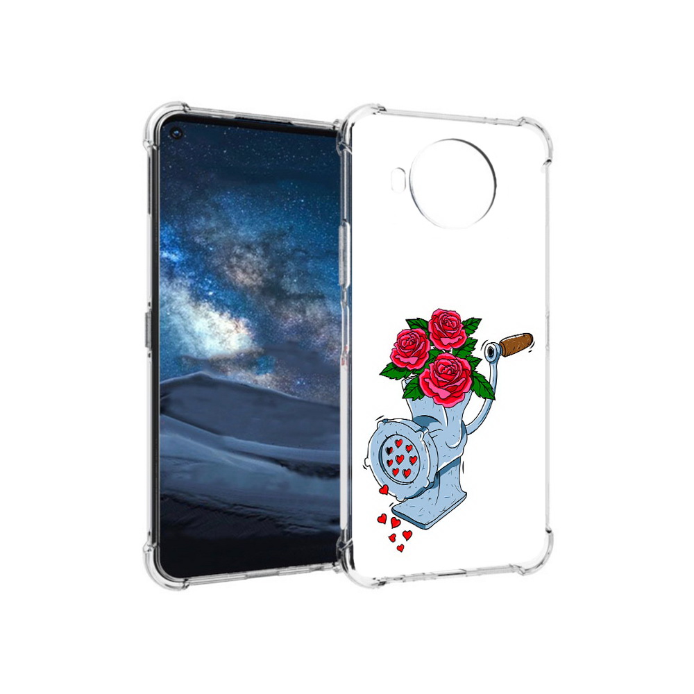 

Чехол MyPads Tocco для Nokia 8.3 Цветочные сердца (PT227053.110.199), Прозрачный, Tocco