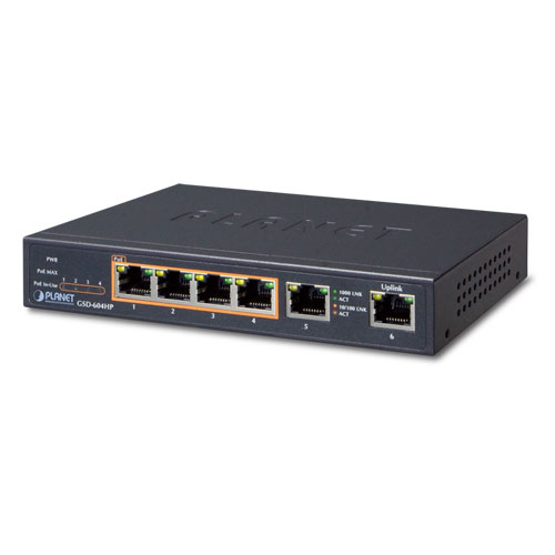 

Коммутатор Planet GSD-604HP GSD-604HP черный, GSD-604HP