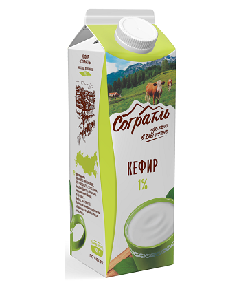 

Кефир Согратль 1% БЗМЖ 900 мл