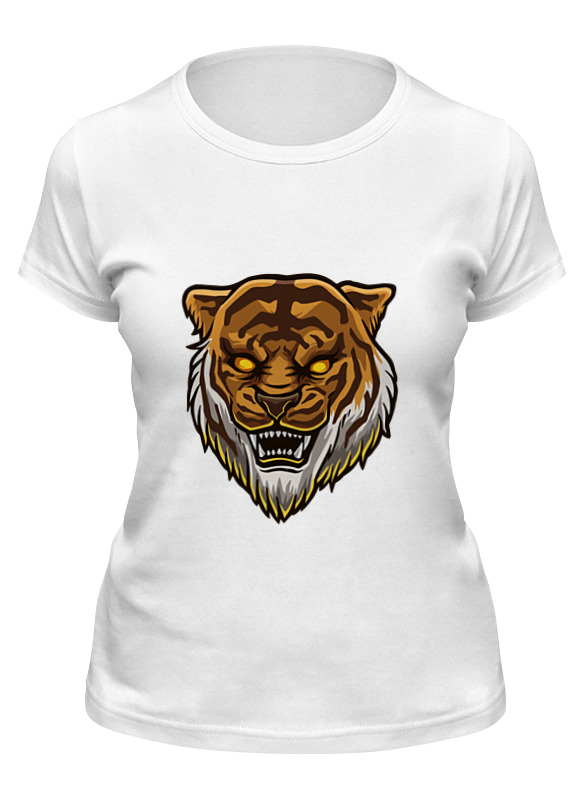 

Футболка женская Printio Тигр зомби. черная 2XL, Черный, Тигр зомби.