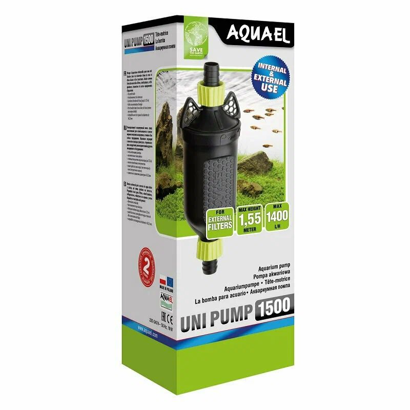 

Помпа для аквариума подъемная Aquael Uni Pump 1500, погружная, 1400 л/ч, 19 Вт, Uni Pump 1500