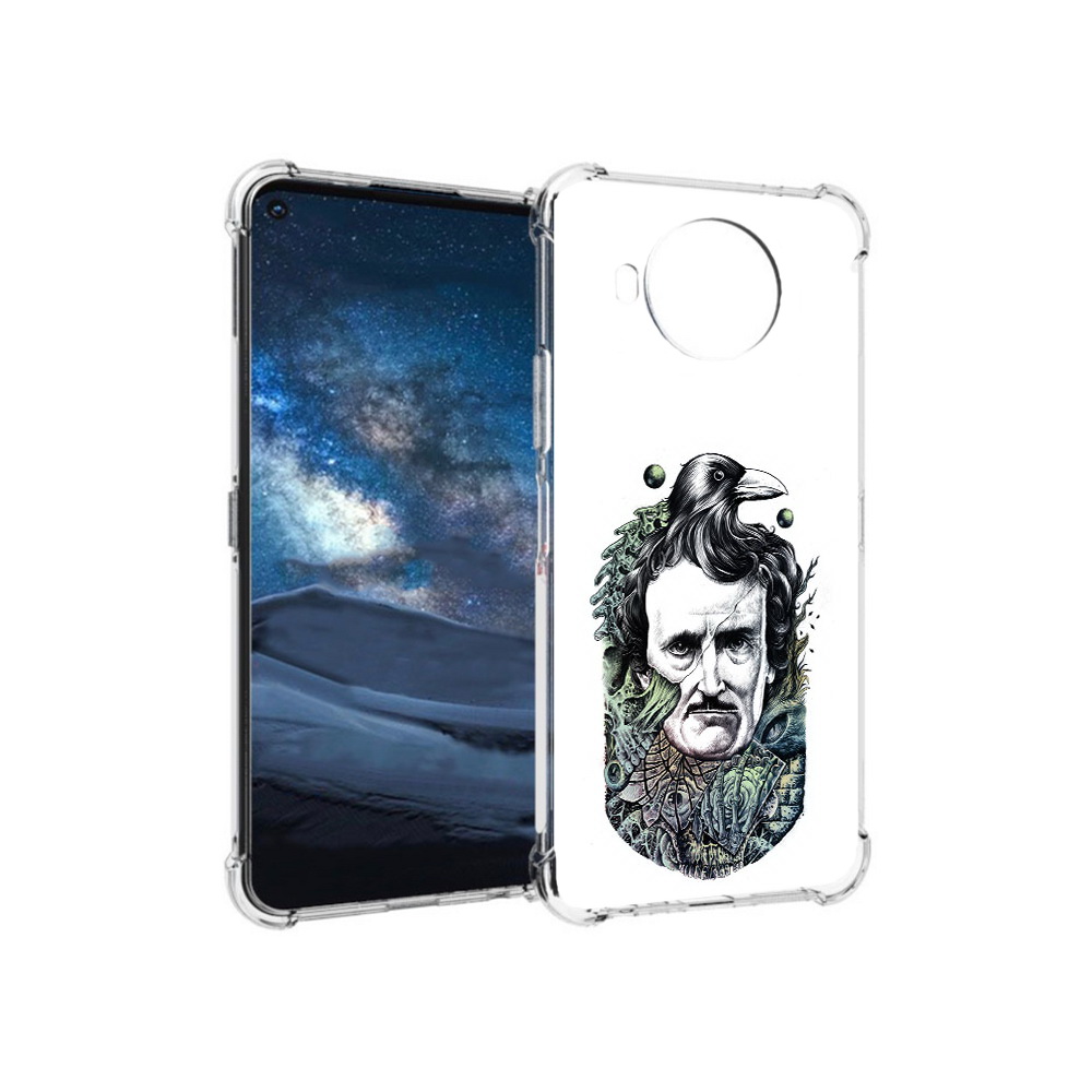 

Чехол MyPads Tocco для Nokia 8.3 Эдгар Аллан с вороном (PT227053.110.203), Прозрачный, Tocco