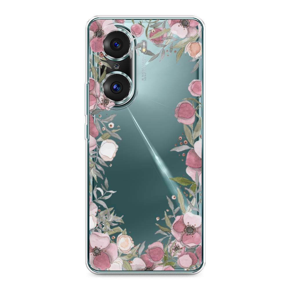

Чехол Awog на Honor 60 Pro "Розовая цветочная рамка", Разноцветный, 6106750-8